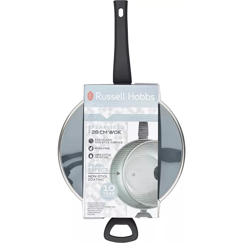 Wok Russell Hobbs RH01709EU 28 cm perleťový, nepriľnavá panvica