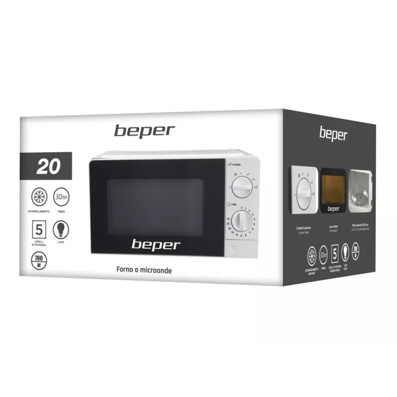 Mikrovlnná rúra Beper BF.570, 700 W, 20 l