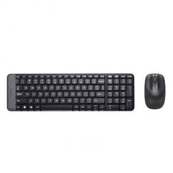 Logitech Wireless Combo MK220 - súprava klávesnice a myši - bezdrôtová - 2,4 GHz - talianska - tmavosivá (920-003721)