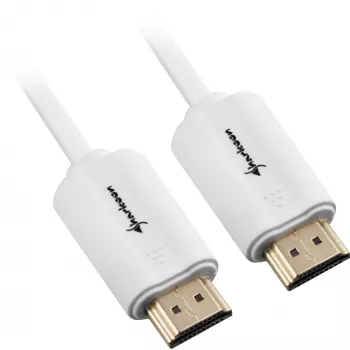 HDMI kábel konektor samec > konektor samec (biely, 2 metre, HDMI 4K)