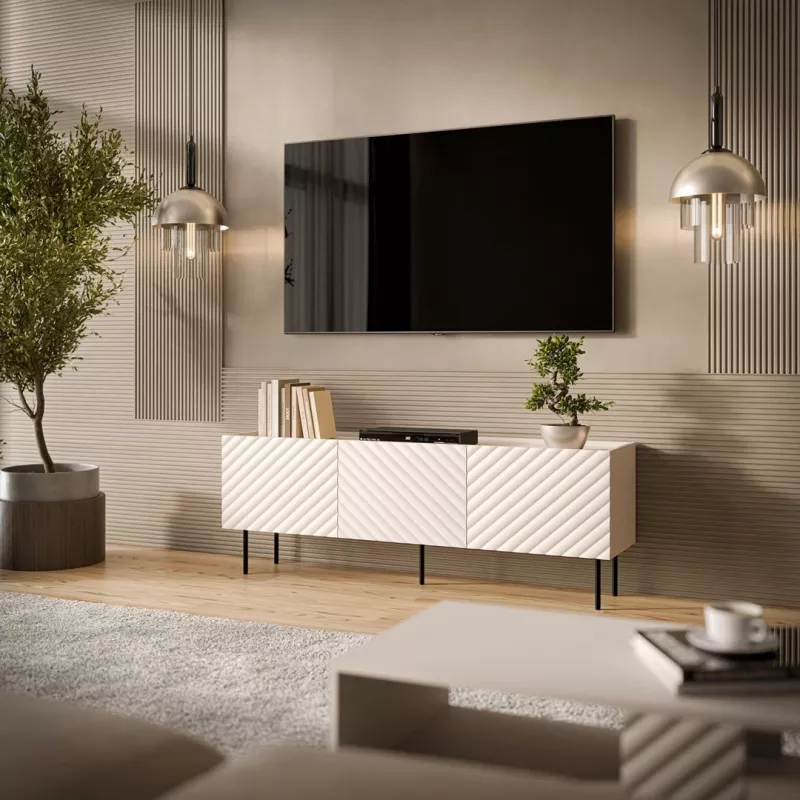 TV skrinka Cama LUCCA 3D 165x40x59 cashmere