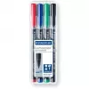 Permanentný marker Staedtler Lumocolor 317 WP4 čierna, modrá, zelená, červená