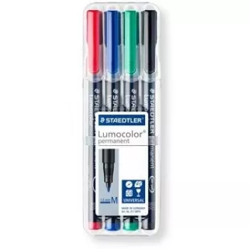 Permanentný marker Staedtler Lumocolor 317 WP4 čierna, modrá, zelená, červená