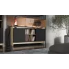 Cama PORTO 2D komoda 150x38x77 dub/čierna