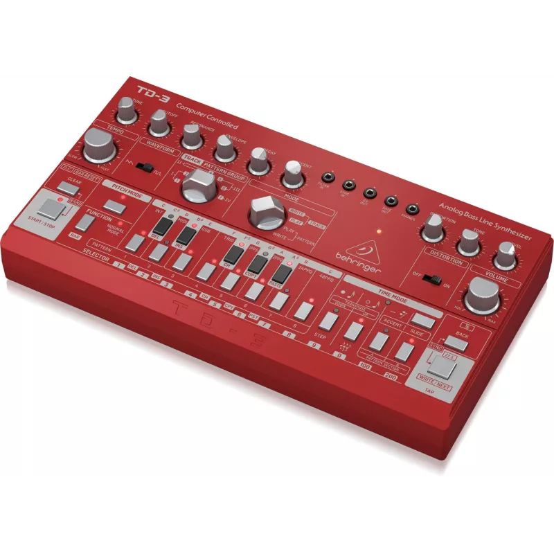 Analógový syntetizátor Behringer TD-3-RD červený 9V DC