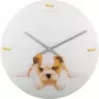 NeXtime hodiny 8136 Puppy, Ø43 cm, nástenné, biele/béžové