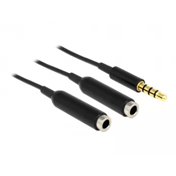Audio kábel DeLOCK 65575 0,25 m 3,5 mm 2 x 3,5 mm čierny