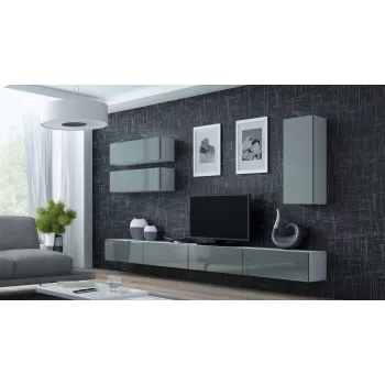 Cama TV stojan VIGO 140 30/140/40 biely/sivý lesklý