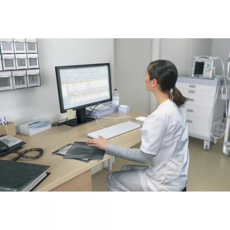 Contour Design Active Key Contour QuickClean medicínska klávesnica IP68 full-size káblová biela DE C8112