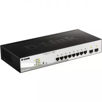 D-Link DGS-1210-10P Managed L2 Gigabit Ethernet (10/100/1000) Power over Ethernet (PoE) 1U čierny