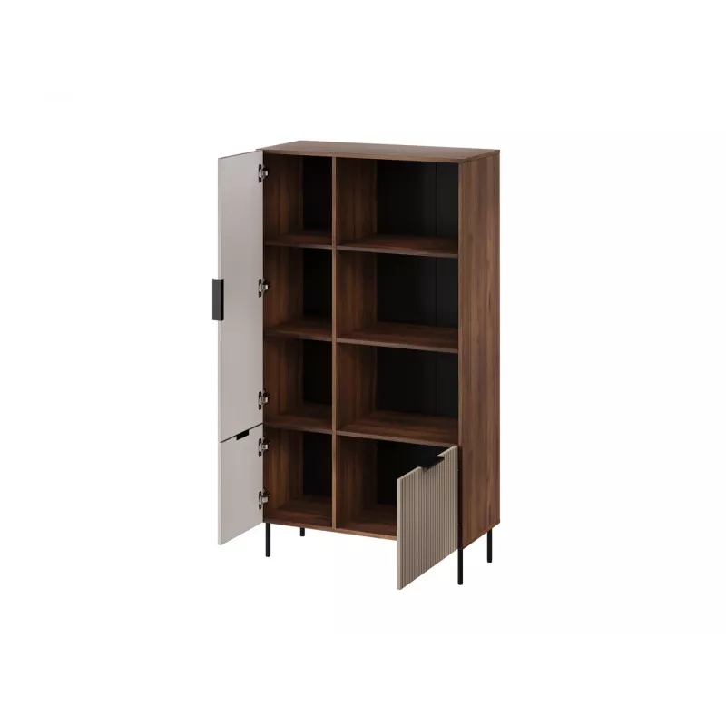 Knižnica Cama Meble ALMERA Cama 4, orech/cashmere, 90×42×165 cm