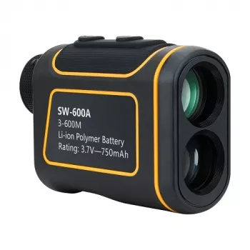 Laserový diaľkomer SNDWAY SW-600A — rozsah merania 600 m, udávaná presnosť merania