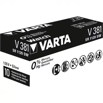 Jednorazová batéria Varta 00381101111 oxid strieborný (S)