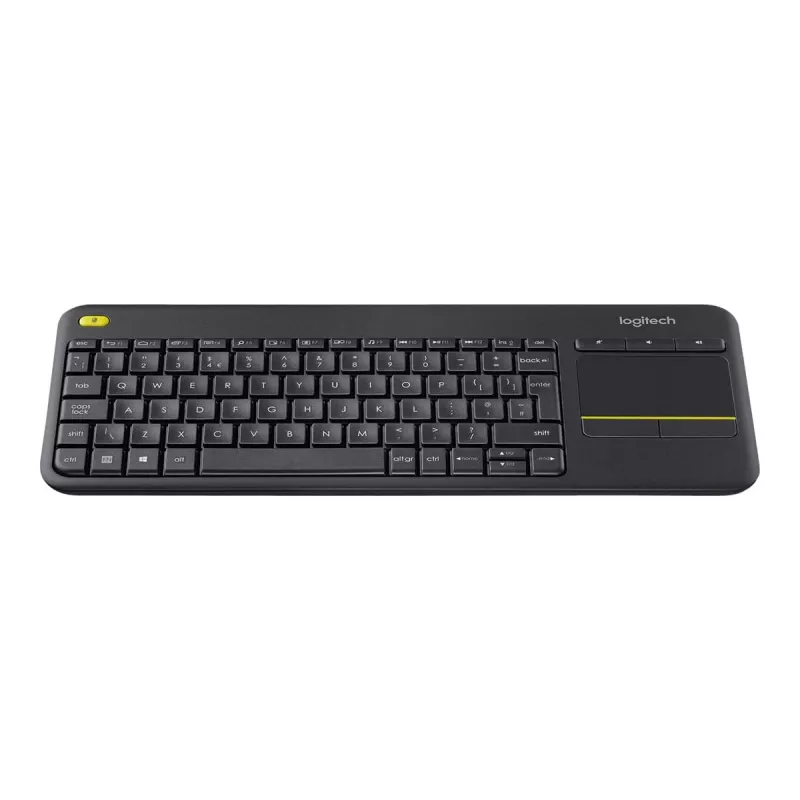 Logitech Wireless Touch Keyboard K400 Plus - klávesnica - bezdrôtová - 2,4 GHz - švajčiarska - čierna