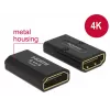 DELOCK adaptér High Speed HDMI s Ethernet – HDMI-A konektor samica > HDMI-A konektor samica 4K gender changer čierny
