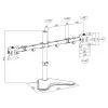Držiak monitora LogiLink BP0045 81,3 cm (32 palcov) stolový čierny nerezová oceľ