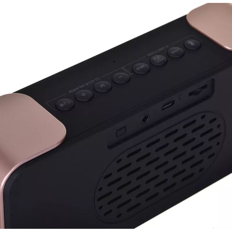 Digitálny budík Adler AD 1190CR — LED displej, FM rádio, Bluetooth, SD prehrávač, 2600 mAh batéria