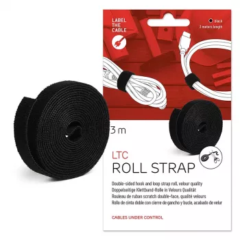 Label-the-cable LTC ROLL STRAP - suchý zips - čierna