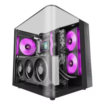 PC Midi Tower skriňa TACENS Mars Gaming MC-INFINIOLITE, čierna, tvrdené sklo, podporuje ATX/Micro-ATX/Mini-ITX, 120 mm ventilátor