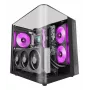 PC Midi Tower skriňa TACENS Mars Gaming MC-INFINIOLITE, čierna, tvrdené sklo, podporuje ATX/Micro-ATX/Mini-ITX, 120 mm ventilátor