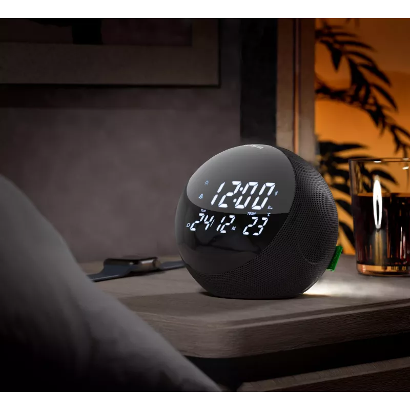 Rádiobudík Muse M-197 BT — FM rádio, Bluetooth, dvojitý budík, sleep časovač
