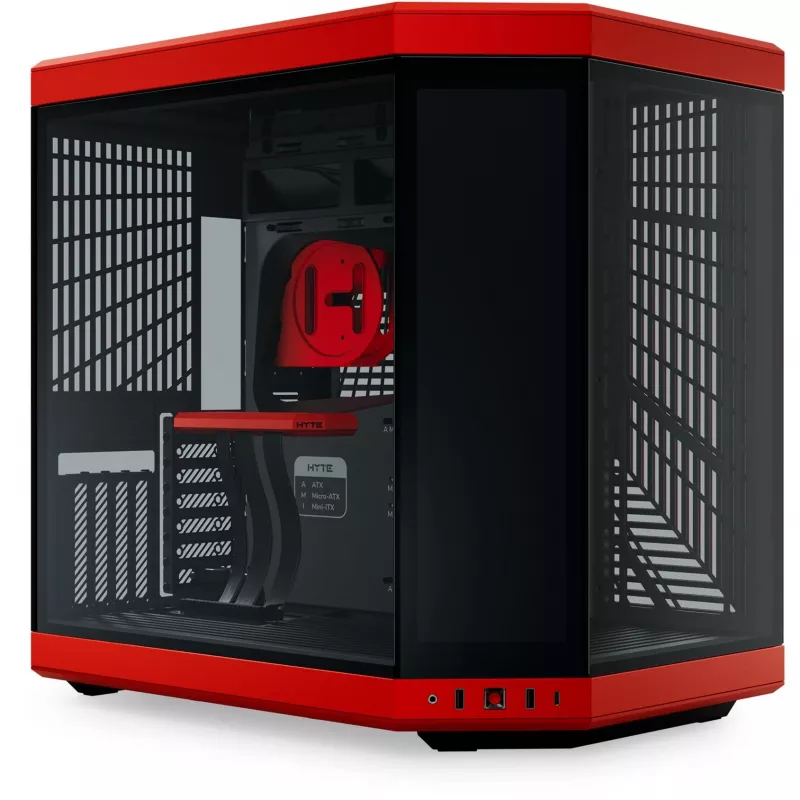 HYTE Y70 Touch Infinite Midi Tower čierna, čerešňová farba