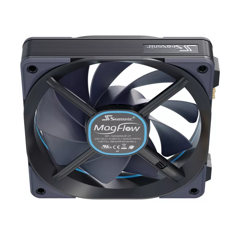 Seasonic MagFlow sada 1 ventilátora počítačová skriňa 12 cm čierna 1 kus