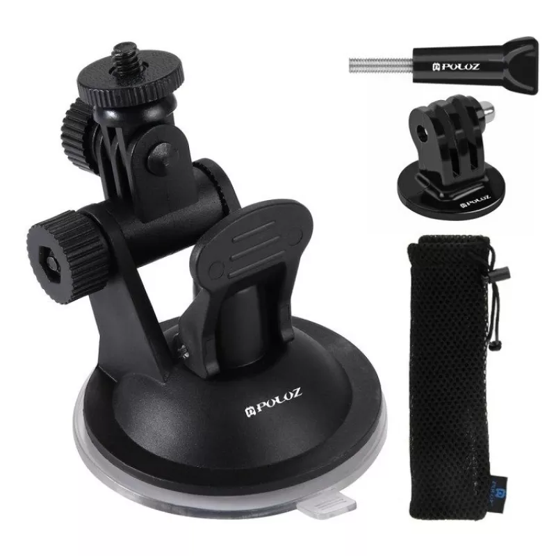 Puluz držiak na čelné sklo auta pre akčné kamery (vrátane Osmo Action 5 Pro, Insta360 X5)