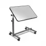 Nočný stolík HERDEGEN EASY Model 421000 – kompaktný odkladací stolík, výškovo nastaviteľný 70–105 cm, doska 600×400 mm, sklopný 0–90°, 4 kolieska s brzdou, maximálna nosnosť 10 kg