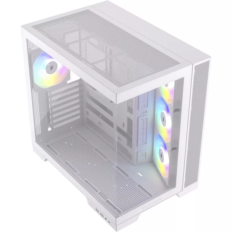 PC skriňa Silentware View A-RGB White VIEWWHITE — Mid-Tower s A-RGB osvetlením, biele prevedenie