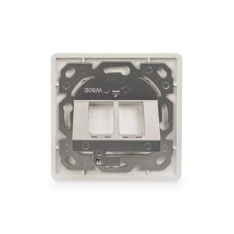 Digitus | nástenná doska pre keystone moduly, nemecký typ, stredová doska 50x50 mm, rám 80x80 mm | DN-93801-1