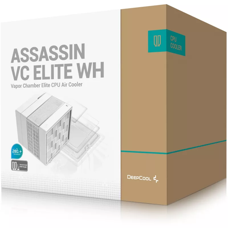 DeepCool Assassin VC Elite WH procesorový vzduchový chladič 120/140 mm biely 1 ks