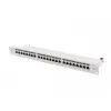 Lanberg PPS7-1024-S prepojovací panel 19 palcov 1U, 24 portov, Cat7, tienený FTP, sivý