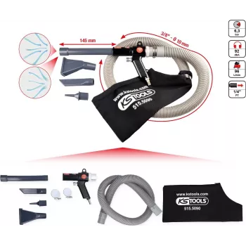 Vzduchová ofukovacia pištoľ ks tools 515.5090, dĺžka trysky 145 mm
