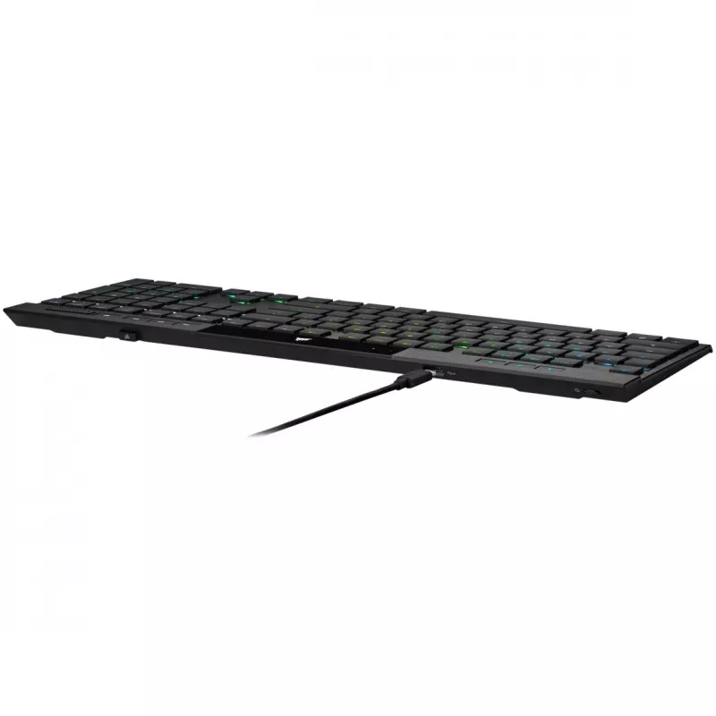 Corsair K100 RGB AIR Wireless Ultra-Thin mechanická herná klávesnica, Cherry ULP Tactile – čierna, DE