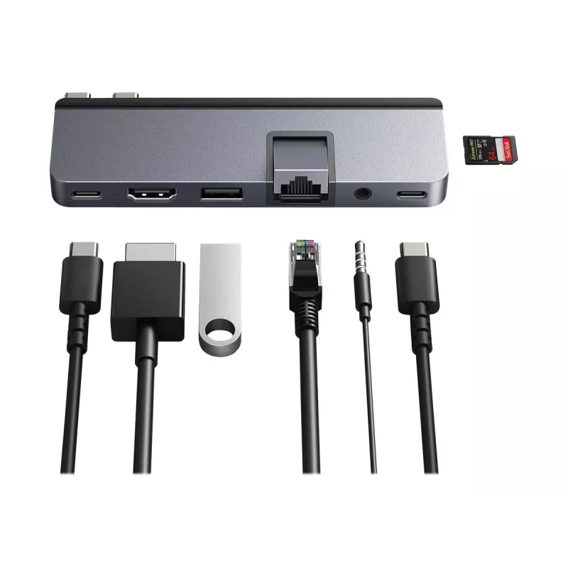 Hyper | HyperDrive DUO PRO 7-in-2 USB-C hub pre MacBook Air/Pro 2016-2020 | Ethernet LAN (RJ-45) konektory 1 | počet HDMI konektorov 1