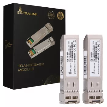 Extralink EX.35955 SFP+ 10G transceiver modul, 850 nm, 300 m, multimódový, DOM, HP/Aruba, balenie 2 ks