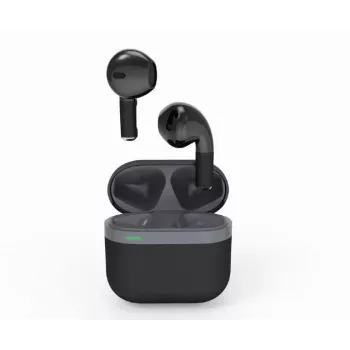 Bluetooth headset GEMBIRD TWS-02-BK, In-Ear TWS, čierna/sivá, až 5 hod. prehrávania, vstavaný mikrofón, nabíjacie puzdro