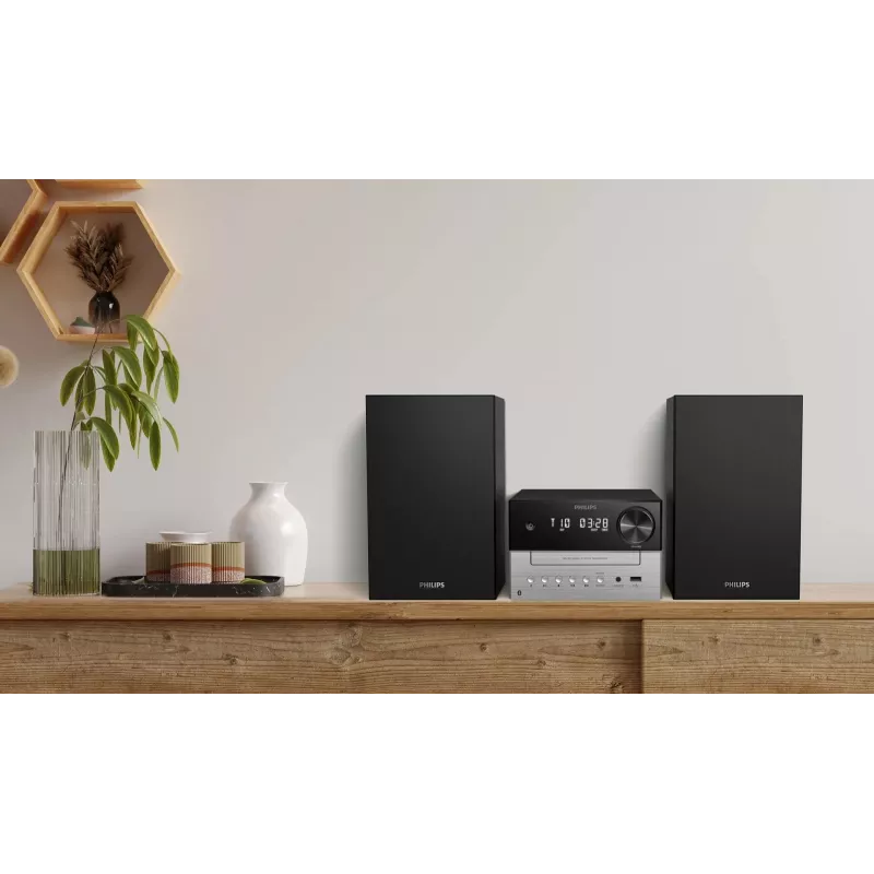 Philips TAM3205M2 domáci audio systém domáci audio mikrosystém 20 W čierny, strieborný