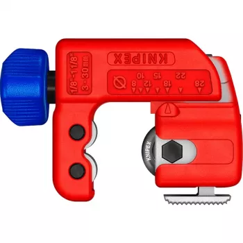 Rezačka na rúry Knipex TubiX S 3–30 mm, kompaktný nástroj na rezanie kovových a plastových rúr