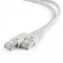 Sieťový kábel GEMBIRD Cat6a RJ-45 na RJ-45 S/FTP 10 m LSZH, plný medený drôt, sivý