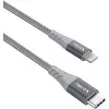 USB 2.0 adaptérový kábel, konektor samec USB-C > konektor samec Lightning (strieborná/sivá, 1 meter, PD, opláštený)