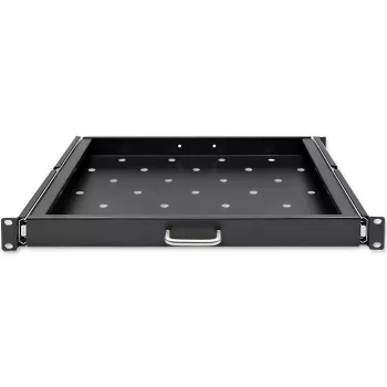 Qoltec 54509 posuvná oceľová polica do racku, 600x600, čierna