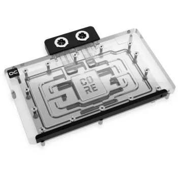Backplate Alphacool 10259 hliník chróm meď čierna 153,3 mm