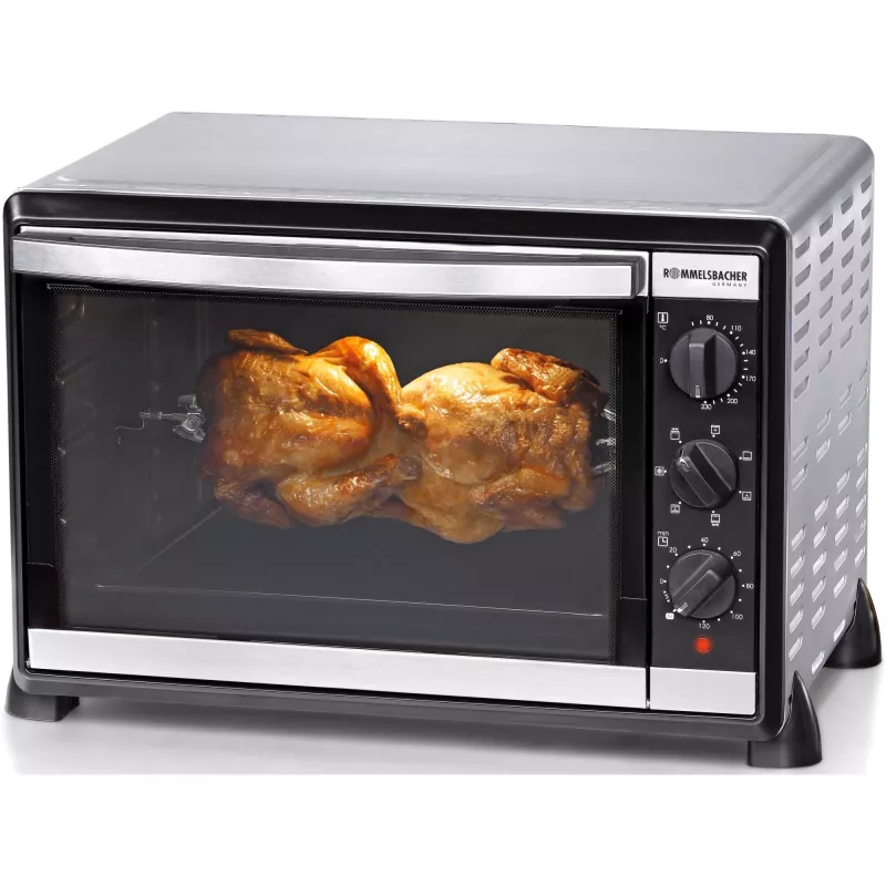 Mini rúra Rommelsbacher BG 1805/E nerez – 42 L, 80–230 °C, 7 režimov, rotisserie