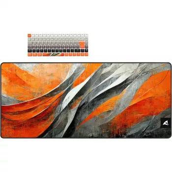 Mechanická herná klávesnica Sharkoon SKILLER SGK50 S3 Design Bundle D6 — oranžová/sivá