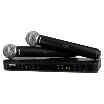 Shure BLX288E/SM58-H8E – bezdrôtový systém s prijímačom a dvoma mikrofónmi SM58