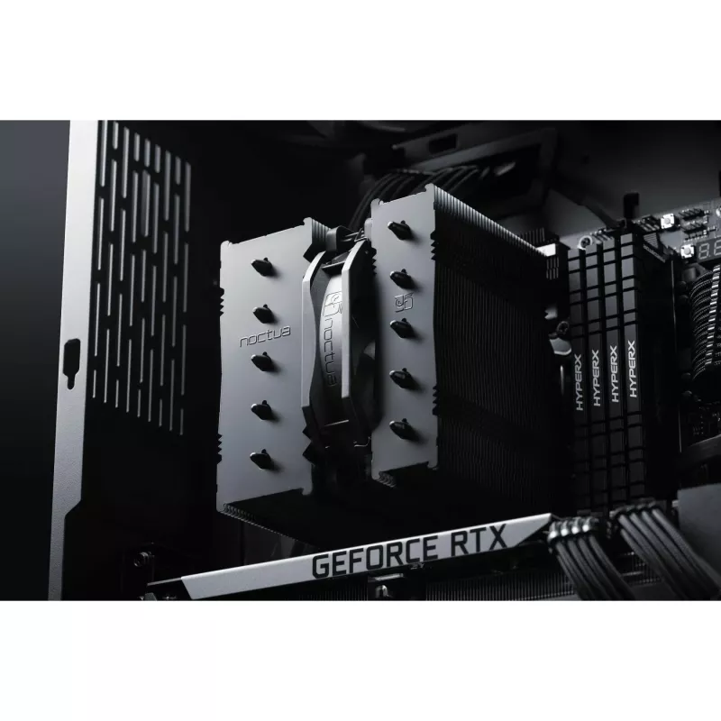Noctua NH-D12L chromax.black vzduchový chladič CPU, 120 mm, hliník, čierny, 450–2000 RPM, 22,6 dBA