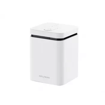 Aroma difuzér Stylies ELARA/WHITE — odparovací difuzér, pre miestnosti do 25 m², 2 h časovač, AC/batéria/USB, 1,3 W, 74×74×100 mm