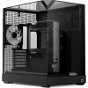 Skriňa typu tower APNX V2 s tromi tvrdenými sklenenými panelmi, čierna